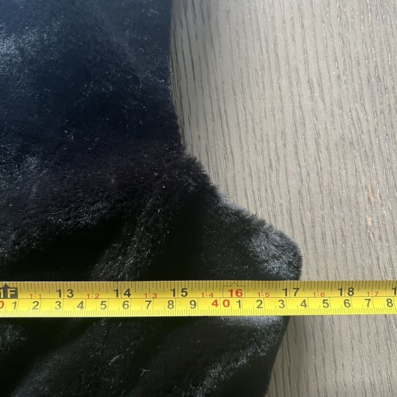 Faux Frenzi By Dena Women’s Vest Faux Fur Zip Up Black Size XL NEW - Picture 11 of 12